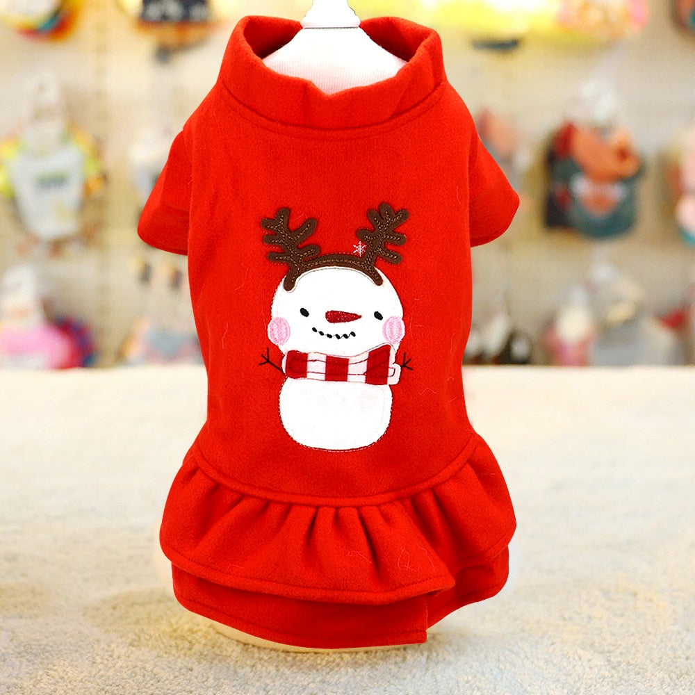 Christmas Cat Clothes Cats Costume Small Dogs Kitten Santa Clothes Warm Dog Clothes Pet Puppy Outfit Hoodie Clothing