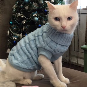 Christmas Pet Cat Clothes For Cats Sphynx Winter Kitty Kitten Knitted Sweaters Pet Coat Jacket Warm Soft Cotton Cat Dog Clothing