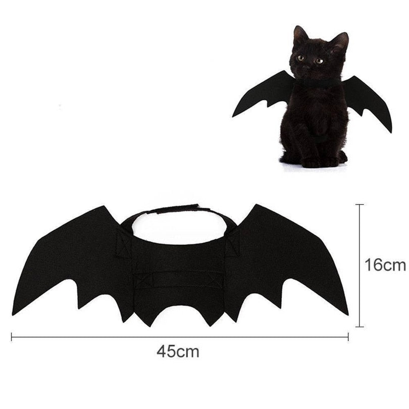 Cute Halloween Cat Dog Costume Small Pet Cat Bat Wings  Fancy Dress Up Halloween Cat Accessories 2019 Halloween Decorations