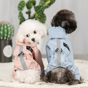 Dog Cat Clothes Waterproof Fashion Dog Jacket For Small Dogs Bulldog Chihuahua Dog Raincoat Reflective Adjustable Pet Jumpsuit