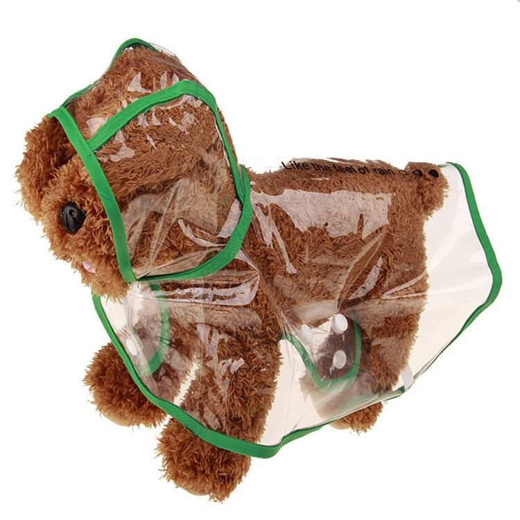 Dog Raincoat Teddy Small Puppy Transparent Plastic Waterproof Fashion Poncho Cloak Pet Supplies for Chihuahua French Bull