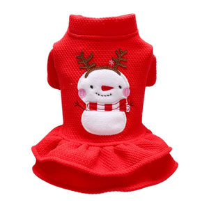 New Year Dog Costume Cat Clothes Red Santa Coat Pattern Pet Dog Hooded Winter Christmas Clothes Dress Cute Coat Jackets Costume