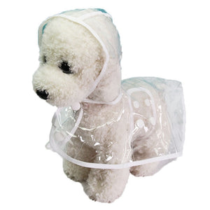 Outdoor Dog Waterproof Raincoat for Puppy Transparent Pet Dog Raincoat Pet Summer Clothes Pet Rainy Day Travel Equipment Small