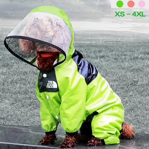 Pet Dog Raincoat The Dog Face Pet Clothes Jumpsuit Waterproof Dog  Jacket Dogs Water Resistant Clothes for Dogs Pet Coat