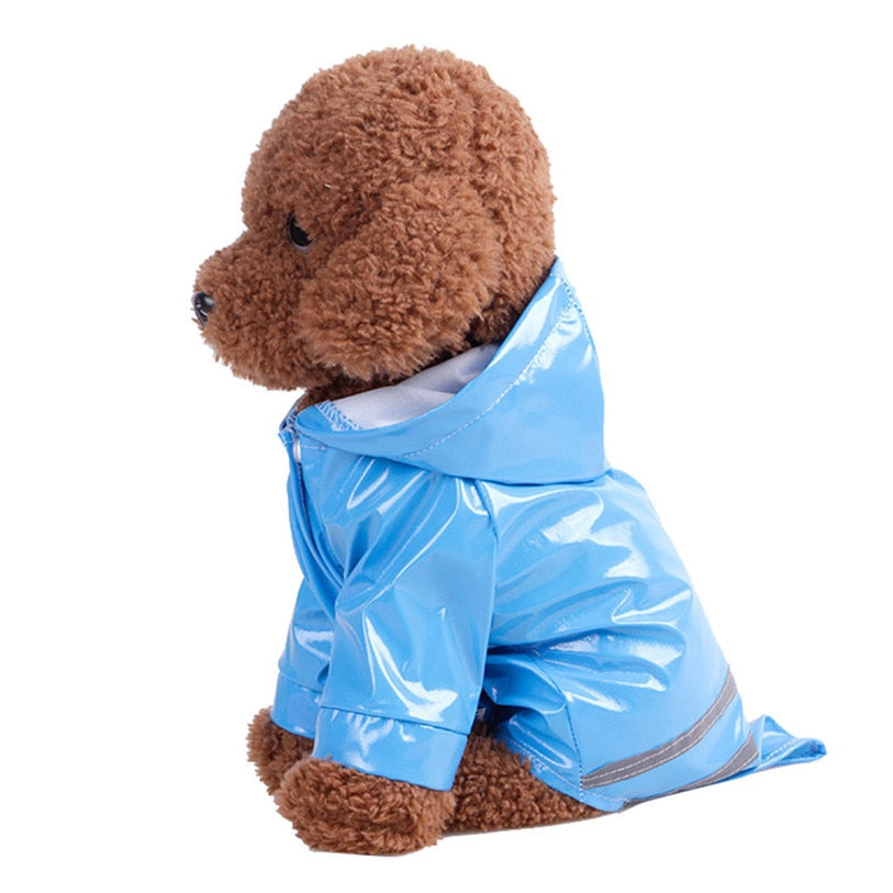 Summer Outdoor Puppy Pet Rain Coat S-XL Hoody Waterproof Jackets PU Raincoat for Dogs Cats Apparel Clothes Wholesale #F#40JE14