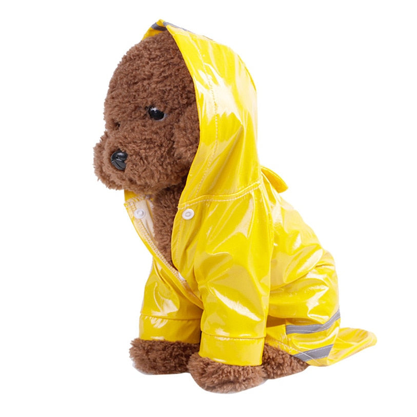 Summer Outdoor Puppy Pet Rain Coat S-XL Hoody Waterproof Jackets PU Raincoat for Dogs Cats Apparel Clothes Wholesale #F#40JE14