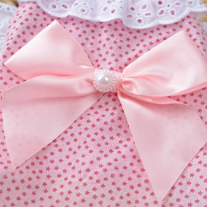 Sweet Pet Cat Clothes Lace Shirt for Cat Puppy Small Dog Spring and Summer Cute Bowknot Kitten Princess Coat Apparel XS S M L XL