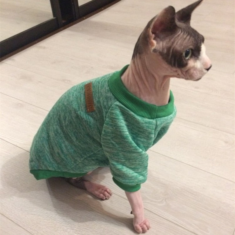 Warm Cat Coat Clothes Winter Pet Clothing for Cats Fashion Outfits Coats Soft Sweater Hoodie Animals Spring Puppy Pet Supplies