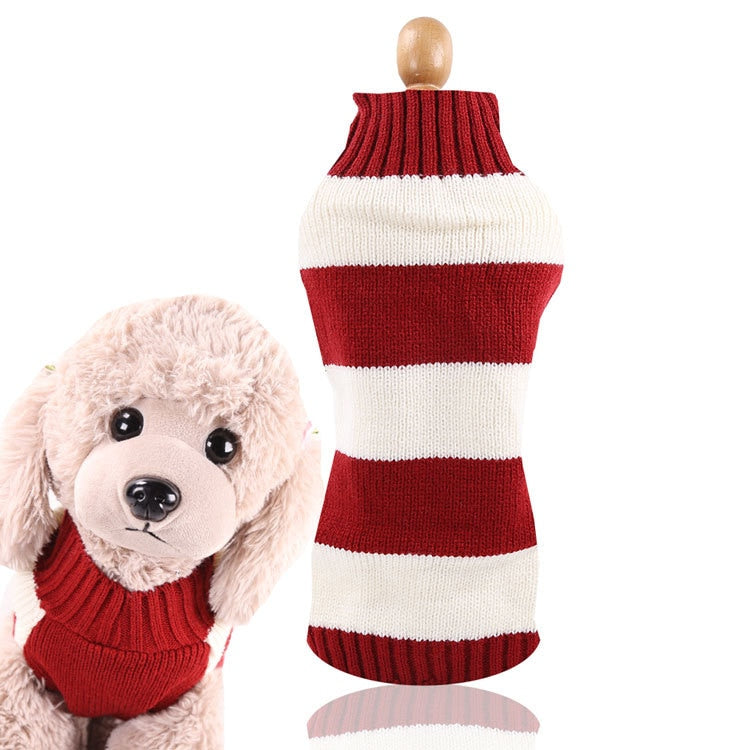 Warm Dog Cat Sweater Clothing Winter Turtleneck Knitted Pet Cat Puppy Clothes Costume For Small Dogs Cats Chihuahua Outfit Vest