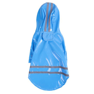 Waterproof Jackets PU Raincoat for Dogs Cats Apparel Clothes Summer Outdoor Puppy Pet Rain Coat S-XL Hoody Wholesale