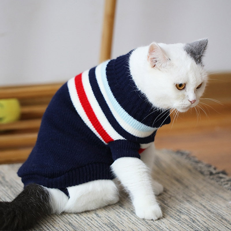 Winter Cat Sweater Pet Costume Warm Pet Clothes Cat Clothing for Cats Katten Kedi Giyim Mascotas Gato Pets Products for Animals